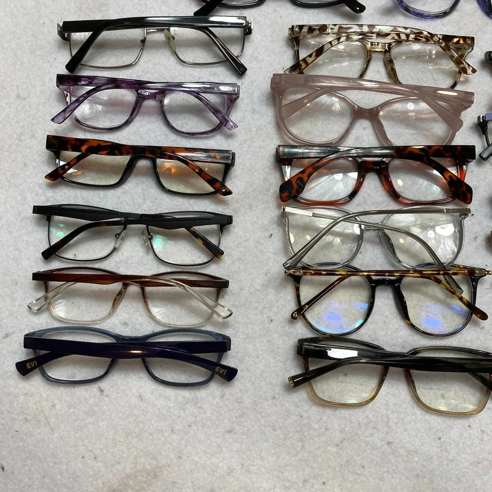 Lot Of 20 Mixed Brand Reading & Blue Light Glasses Unisex OS Multicolor Bundle